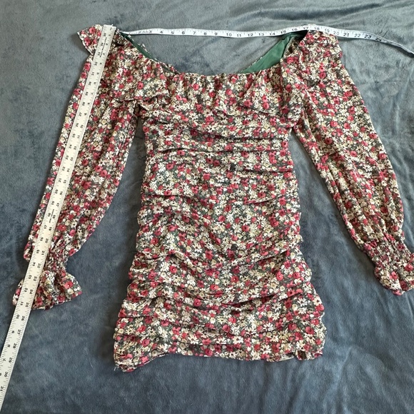 Lush Y2K Boho Floral Print short mini Dress, Women's size S - Picture 6 of 12